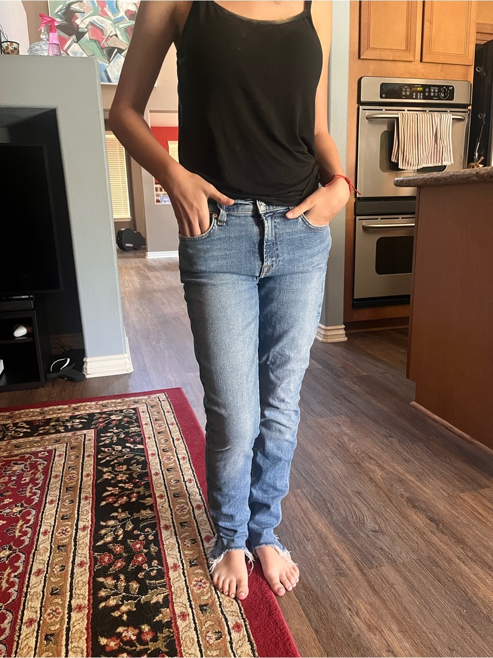 7 For All Mankind Skinny Jeans in Light Blue Wash